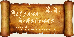 Miljana Mikolinac vizit kartica